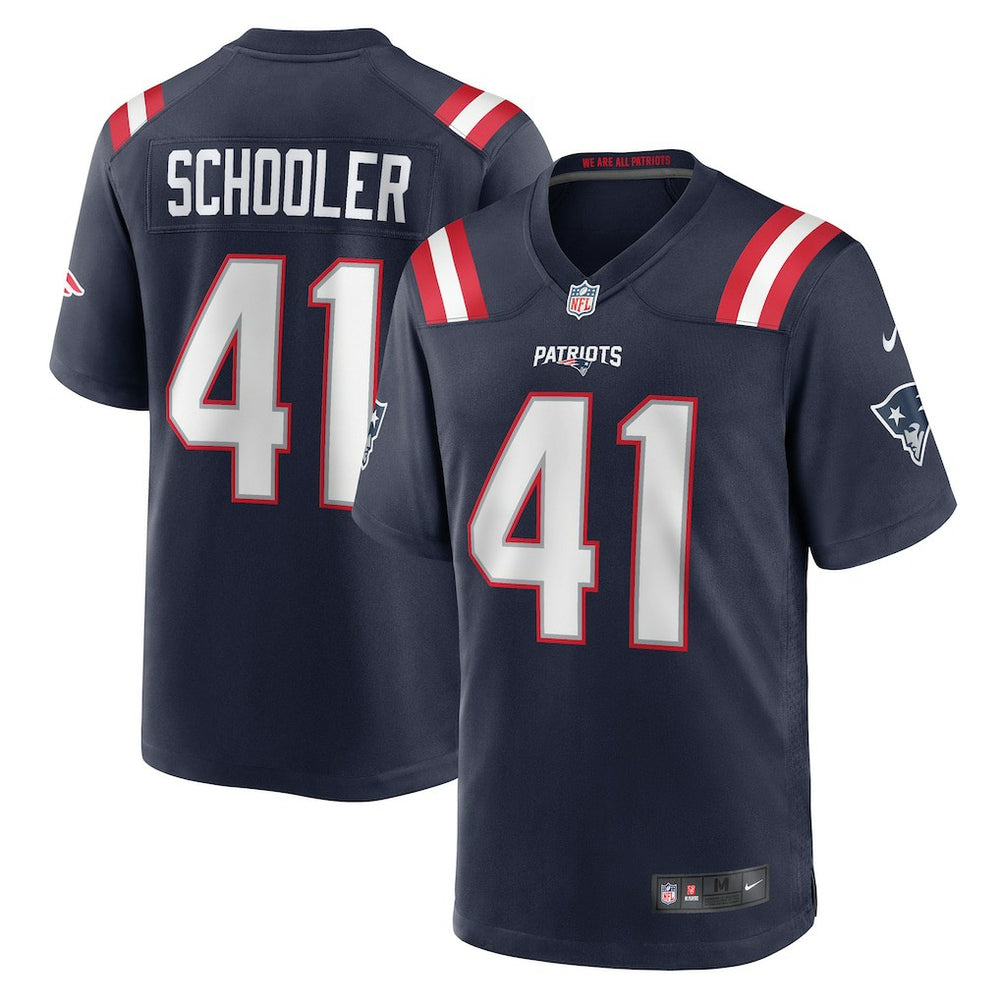 Nike Brenden Schooler New England Patriots Game Player Jersey Navy