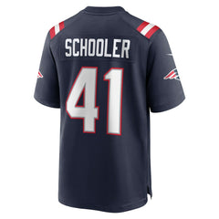 Nike Brenden Schooler New England Patriots Game Player Jersey Navy