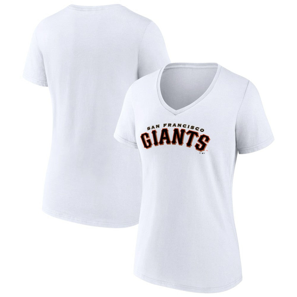 San Francisco Giants Women's Giants Alternate Club Lettering V-Neck T-Shirt - White - MLB Online