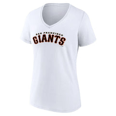 San Francisco Giants Women's Giants Alternate Club Lettering V-Neck T-Shirt - White - MLB Online