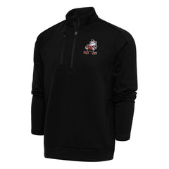 Cleveland Browns Antigua Team Logo Throwback Generation Quarter-Zip Pullover Top Black