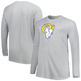 Los Angeles Rams Big & Tall Waffle-Knit Thermal Long Sleeve T-Shirt Heather Gray