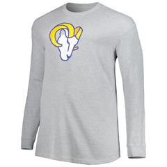 Los Angeles Rams Big & Tall Waffle-Knit Thermal Long Sleeve T-Shirt Heather Gray
