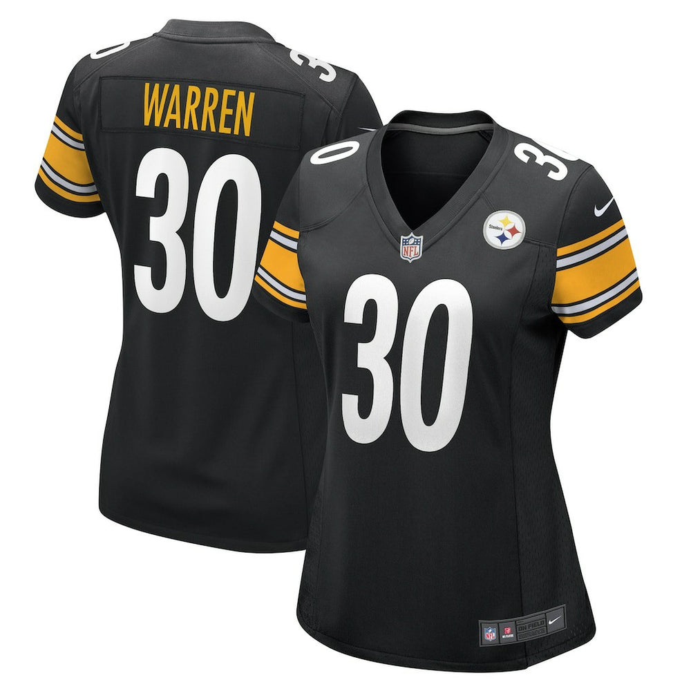 Nike Jaylen Warren Pittsburgh Steelers Women's Game Player Jersey Black