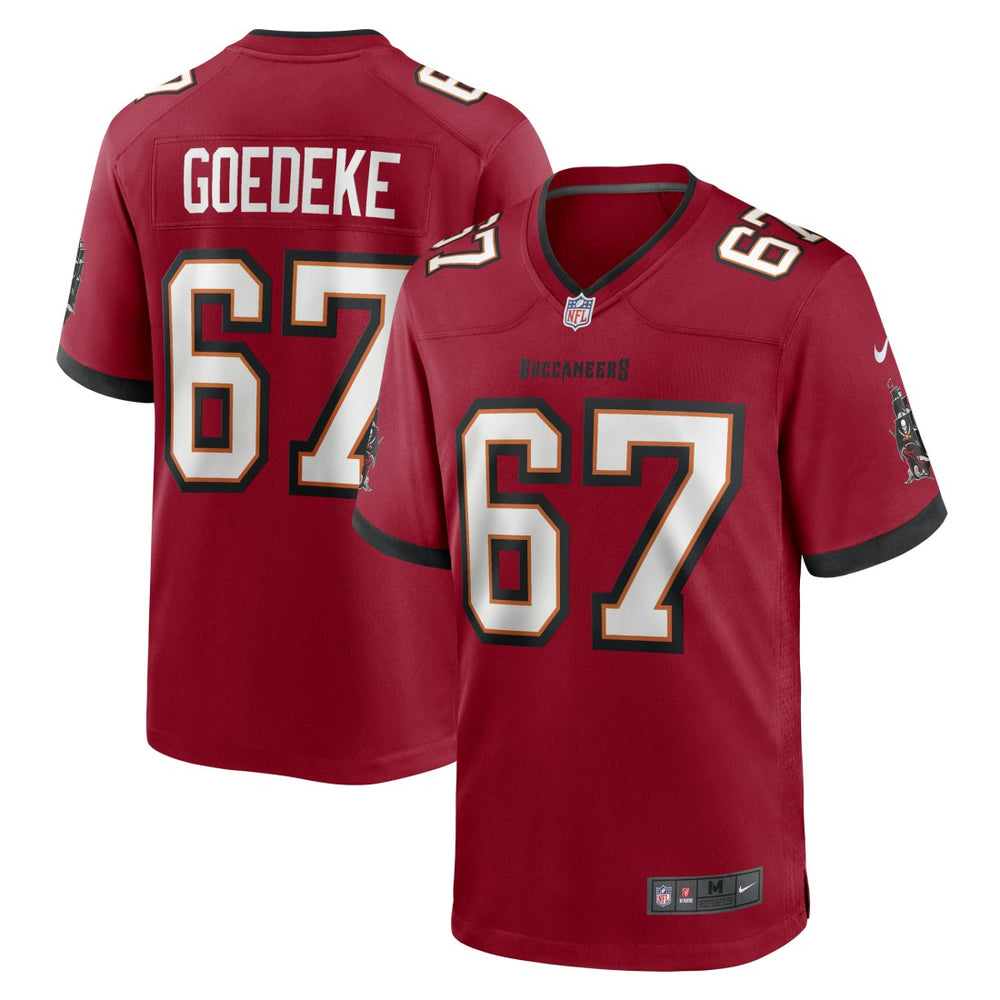 Nike Luke Goedeke Tampa Bay Buccaneers Game Player Jersey Red