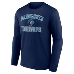 Minnesota Timberwolves Victory Arch Team Long Sleeve T-Shirt Navy