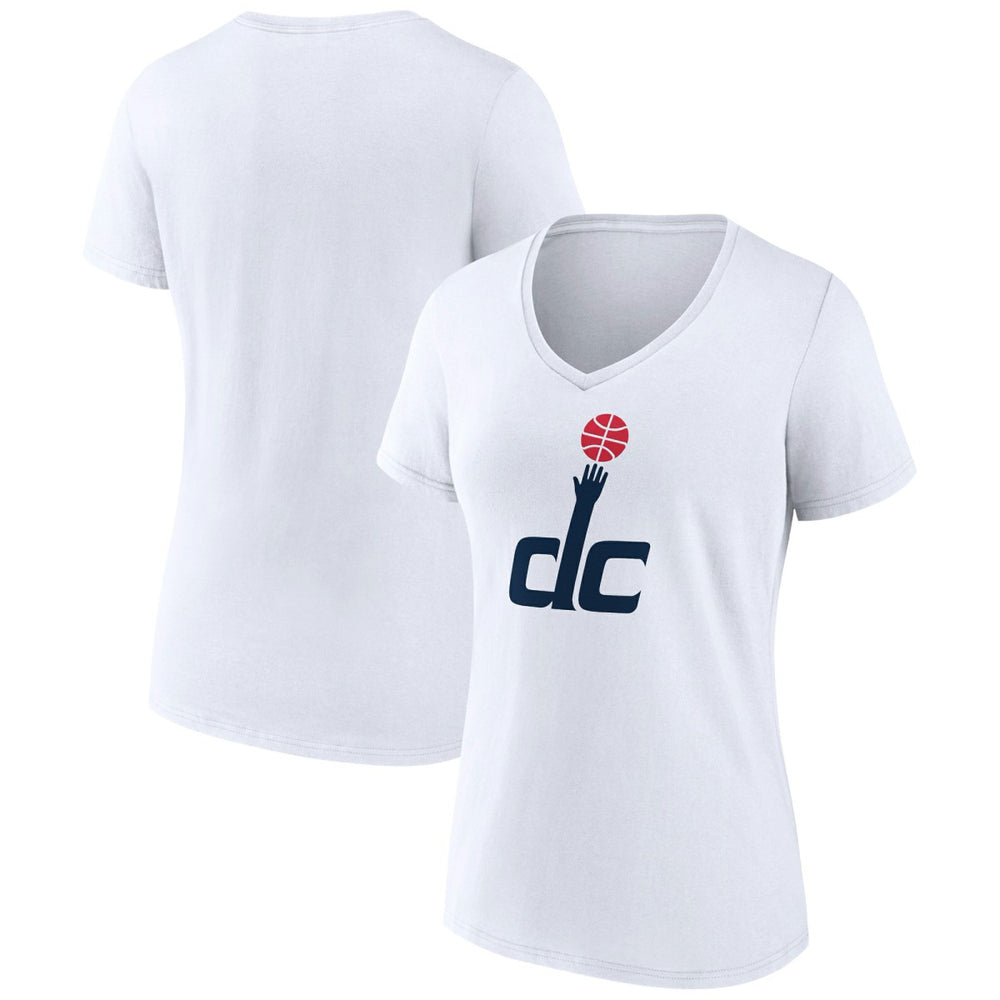 Washington Wizards Women's Alternate Logo V-Neck T-Shirt White