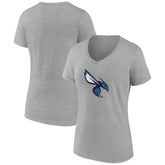 Charlotte Hornets Women's Alternate Logo V-Neck T-Shirt Heather Gray