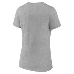 Sacramento Kings Women's Alternate Logo V-Neck T-Shirt Heather Gray