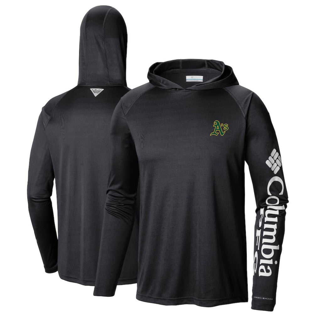 Athletics Columbia Terminal Tackle Long Sleeve Hoodie T-Shirt - Black - Columbia Discount