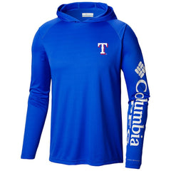 Texas Rangers Columbia Terminal Tackle Long Sleeve Hoodie T-Shirt - Royal - Columbia Online