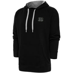Cincinnati Bengals Antigua Tonal Logo Victory Pullover Hoodie Black