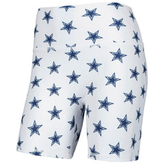 Dallas Cowboys Women's Allover Print Biker Shorts White