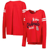 St. Louis Cardinals Touch Women's Free Agent Long Sleeve T-Shirt - Red - MLB Discount