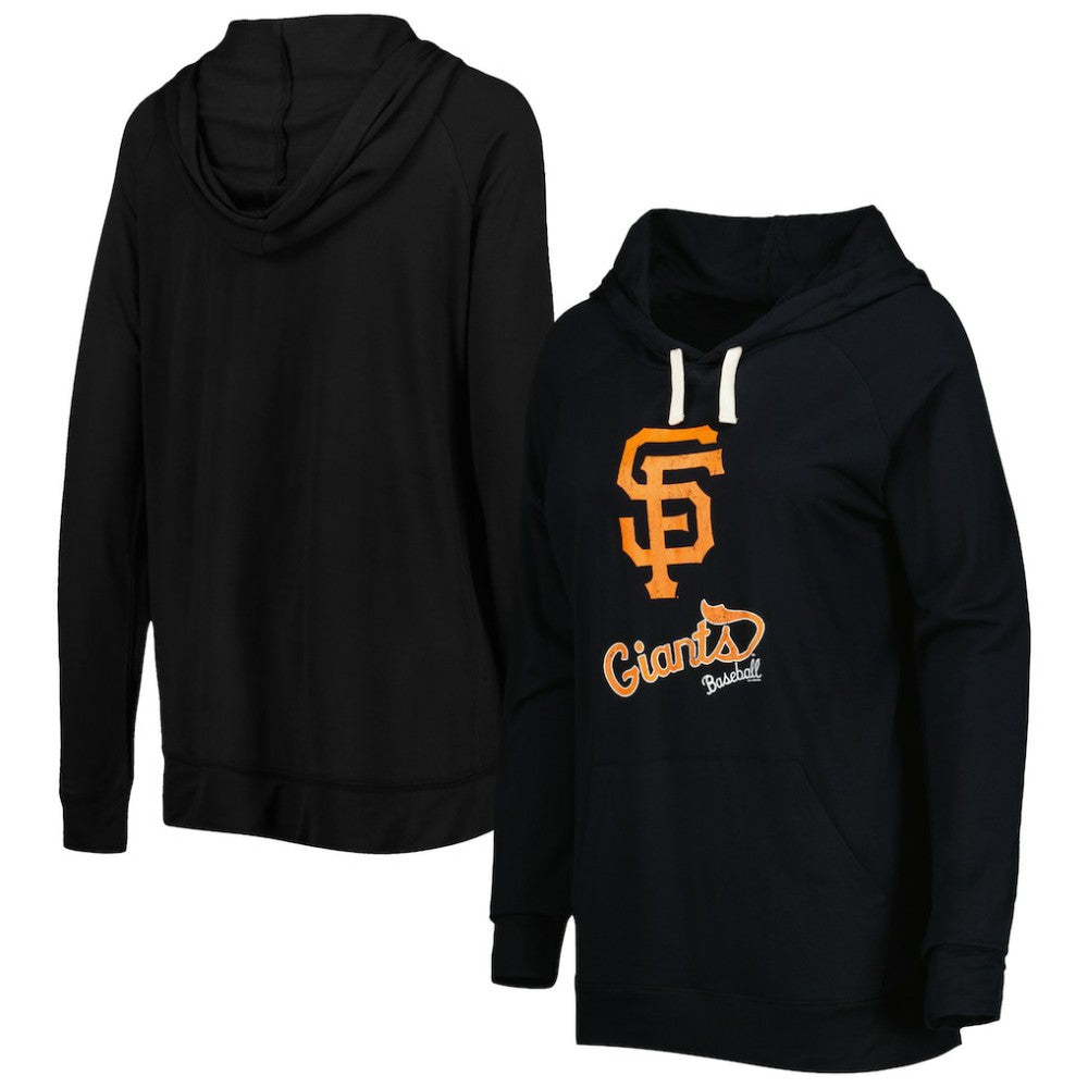 San Francisco Giants Touch Women's Pre-Game Raglan Pullover Hoodie - Black - MLB Discount