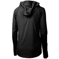 Las Vegas Raiders Cutter & Buck Women's Throwback Logo Adapt Eco Knit Hybrid Recycled Full-Zip Hoodie Black