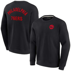 Philadelphia 76ers Unisex Elements Super Soft Fleece Pullover Sweatshirt Black | Fanatics discount