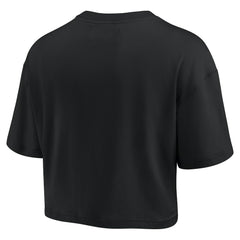 Golden State Warriors Women's Elements Super Soft Boxy Cropped T-Shirt for sale Black | Fanatics outlet