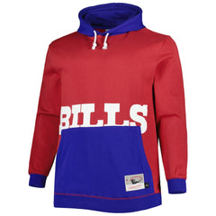 Mitchell & Ness Buffalo Bills Big & Tall Big Face Pullover Hoodie Red/Royal