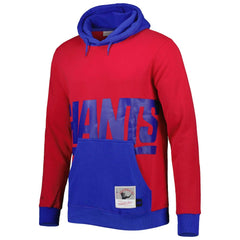 Mitchell & Ness New York Giants Big & Tall Big Face Pullover Hoodie Red/Royal