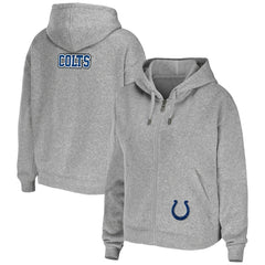 Indianapolis Colts WEAR by Erin Andrews Women's Team Full-Zip Hoodie Heathered Gray