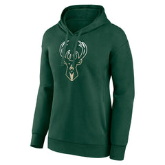 Milwaukee Bucks Women's Gradient Logo Pullover Hoodie Hunter Green