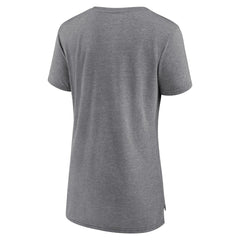 Detroit Pistons Women's Heritage Tri-Blend T-Shirt Heather Gray