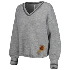 Phoenix Suns Lusso Women's Scarletts Lantern Sleeve Tri-Blend V-Neck Pullover Sweater Gray