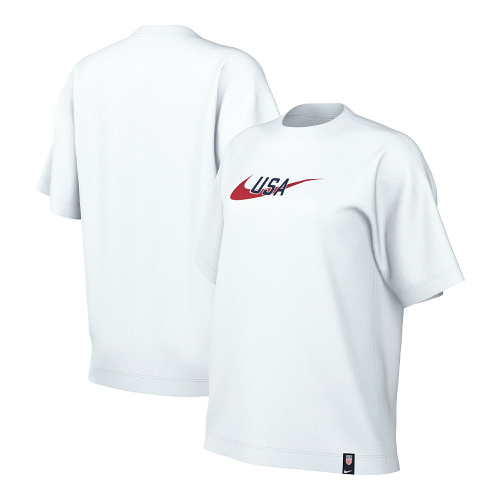 USMNT Women's Swoosh T-Shirt White - Nike