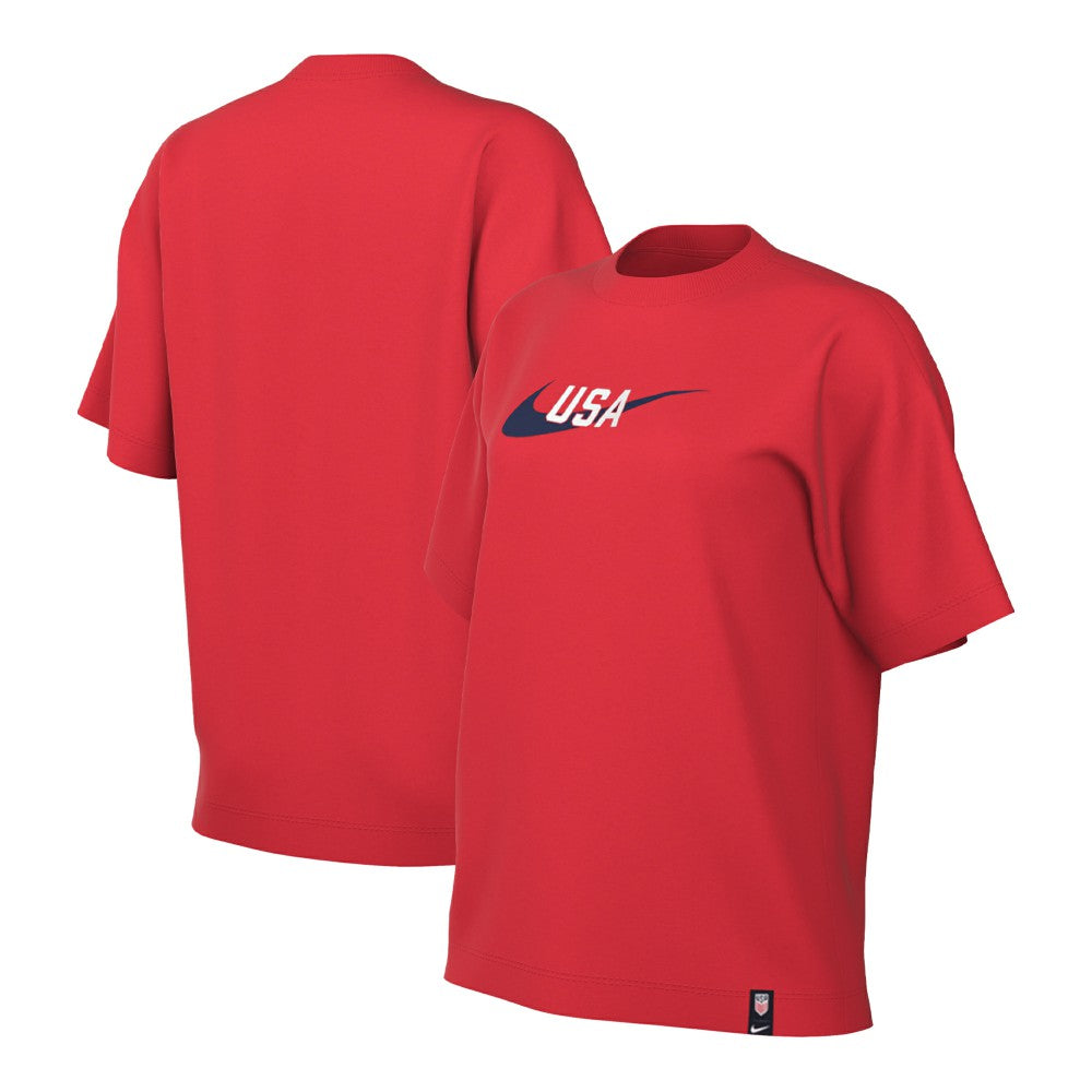 USMNT Women's Swoosh T-Shirt Red - Nike cheap