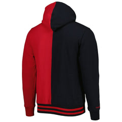 Philadelphia 76ers Big & Tall Hardwood Classics Split Pullover Hoodie Black/Red | Mitchell & Ness discount
