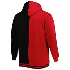 Atlanta Hawks Hardwood Classics Big & Tall Hardwood Classics Split Pullover Hoodie Red/Black | Mitchell & Ness