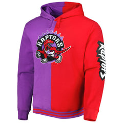 Toronto Raptors Big & Tall Hardwood Classics Split Pullover Hoodie Purple/Red | Mitchell & Ness online