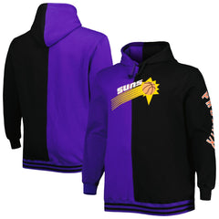 Phoenix Suns Big & Tall Hardwood Classics Split Pullover Hoodie Purple/Black | Mitchell & Ness discount
