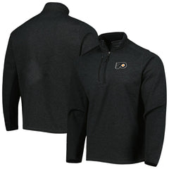 Philadelphia Flyers Antigua Course Quarter-Zip Jacket - Heathered Black - NHL 5138520