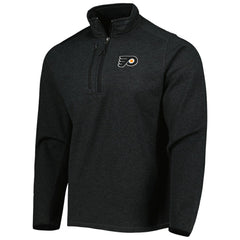 Philadelphia Flyers Antigua Course Quarter-Zip Jacket - Heathered Black - NHL 5138520