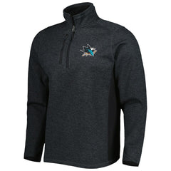 San Jose Sharks Antigua Course Quarter-Zip Jacket - Heathered Black - NHL 5138529
