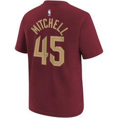 Donovan Mitchell Cleveland Cavaliers Youth Icon Edition Name & Number T-Shirt for sale Wine | Nike Lifestyle