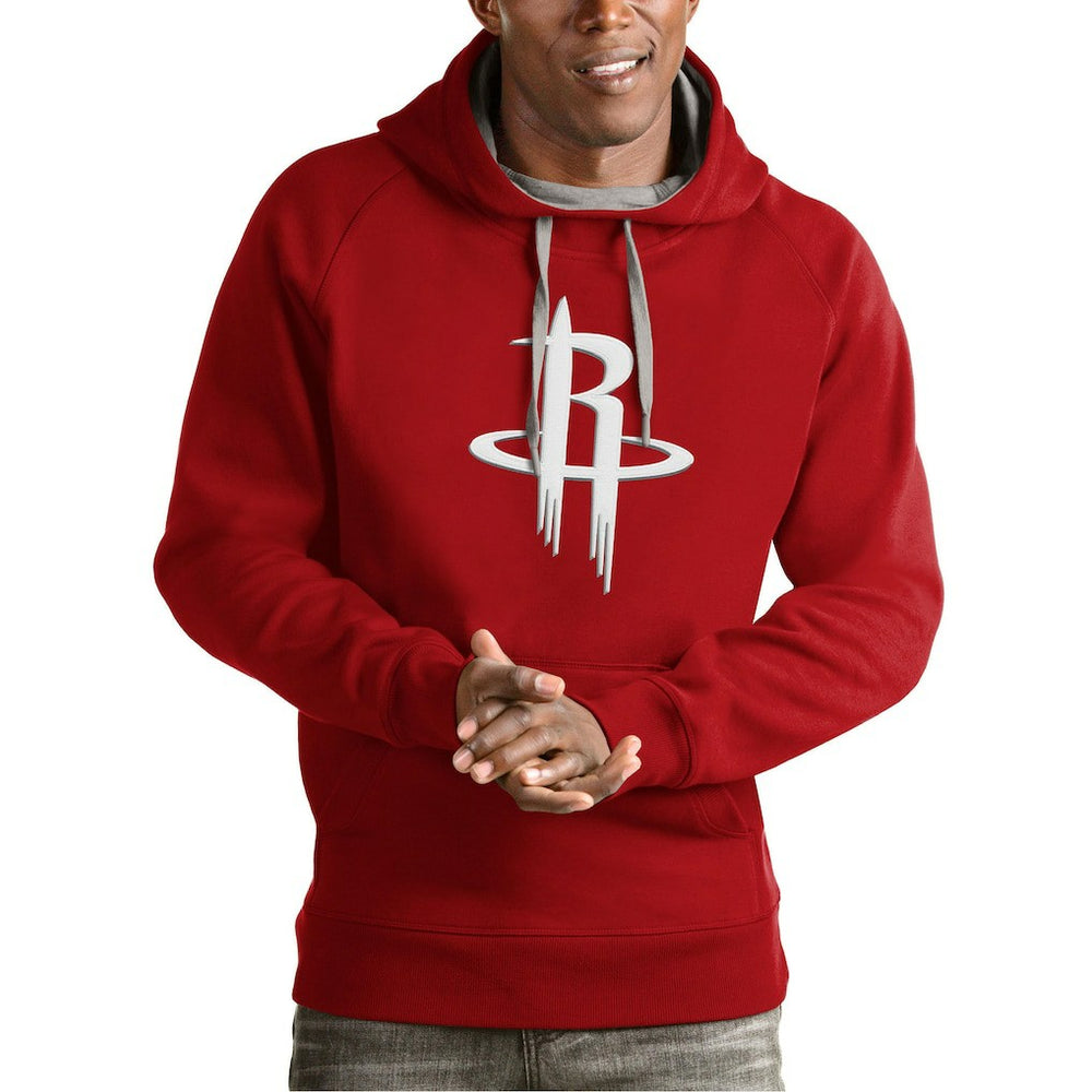 Houston Rockets Antigua Team Logo Victory Pullover Hoodie Red