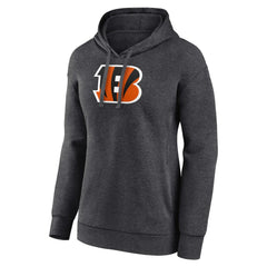 Cincinnati Bengals Women's Primary Logo Pullover Hoodie Charcoal