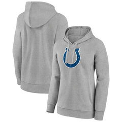 Indianapolis Colts Women's Primary Logo Pullover Hoodie Gray