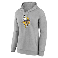 Minnesota Vikings Women's Primary Logo Pullover Hoodie Gray