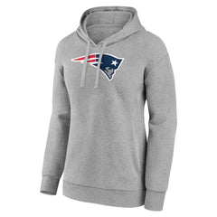 New England Patriots Women's Primary Logo Pullover Hoodie Gray