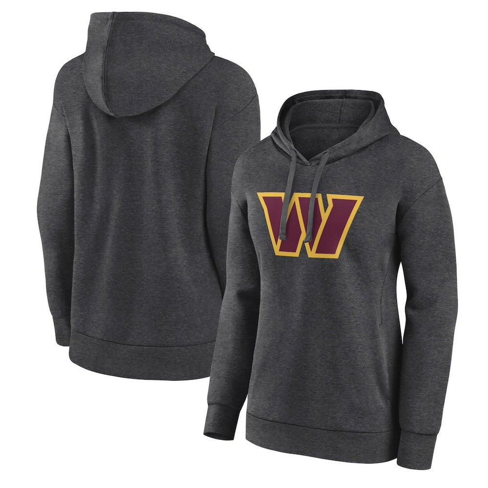 Washington Commanders Women's Primary Logo Pullover Hoodie Charcoal