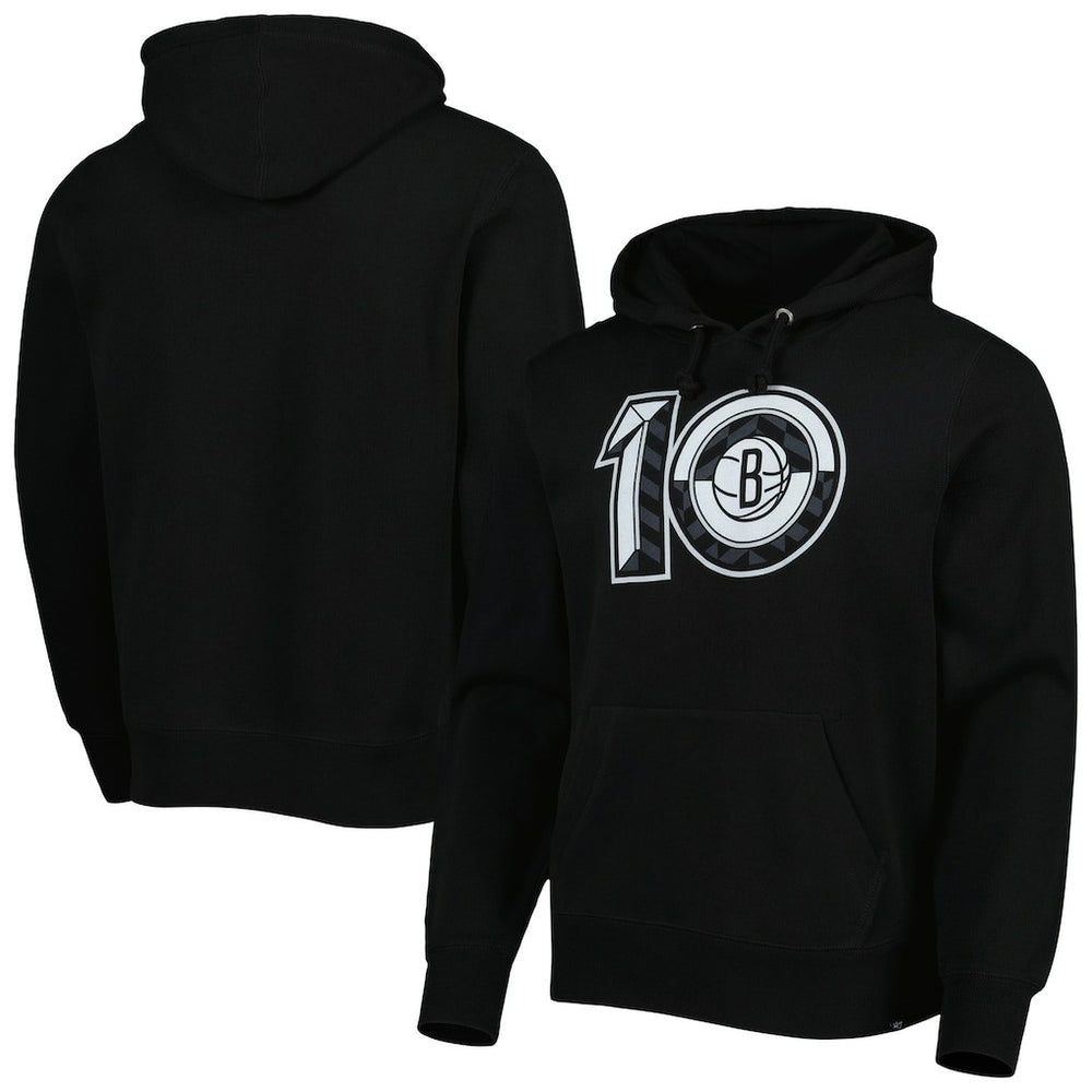 Brooklyn Nets '47 10th Anniversary Headline Pullover Hoodie Black | 47 brand US