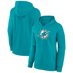 Miami Dolphins Women's Primary Logo Pullover Hoodie Aqua