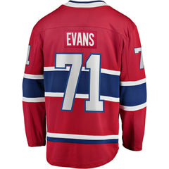 Jake Evans Montreal Canadiens Fanatics Home Breakaway Player Jersey - Red - NHL 5146648