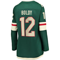 Matthew Boldy Minnesota Wild Fanatics Women's Home Breakaway Player Jersey - Green - NHL 5146673