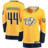 Kiefer Sherwood Nashville Predators Fanatics Women's Home Breakaway Player Jersey - Gold - NHL 5146689