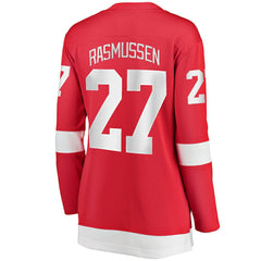 Michael Rasmussen Detroit Red Wings Fanatics Women's Home Breakaway Player Jersey - Red - NHL 5146709
